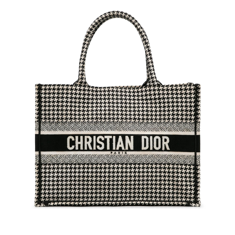 Dior Medium Houndstooth Book Tote (SHG-BUCCPt)