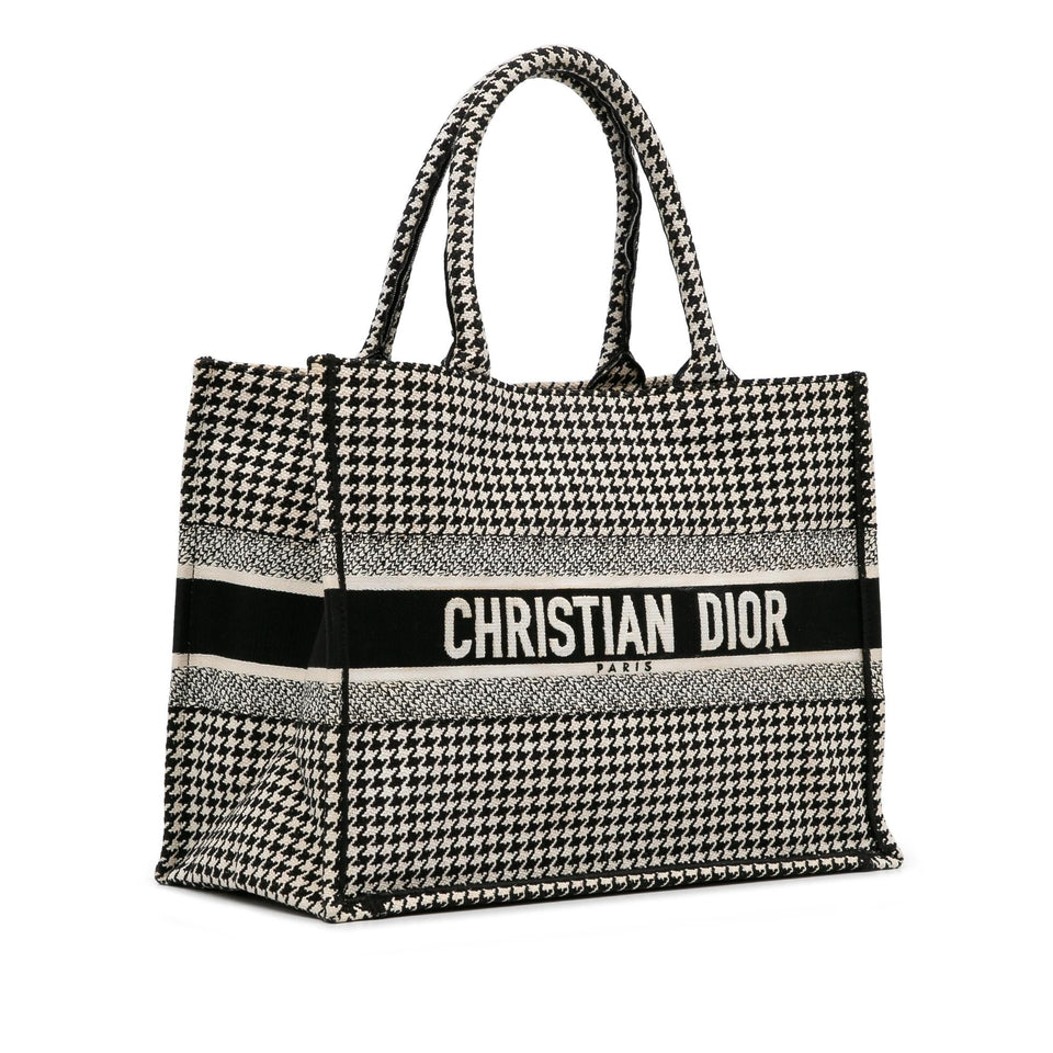 Dior Medium Houndstooth Book Tote (SHG-BUCCPt)