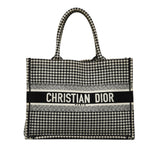 Dior Medium Houndstooth Embroidered Book Tote (SHG-AoRUVr)