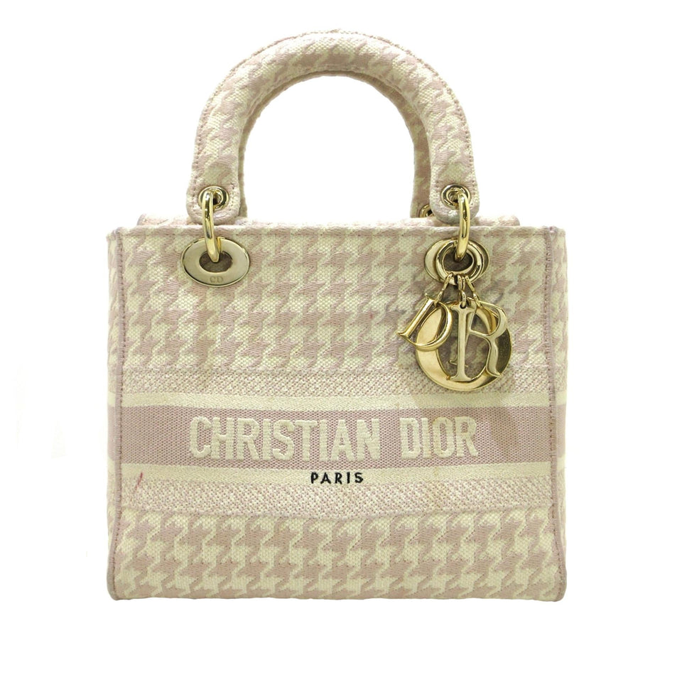 Dior Medium Houndstooth Lady D Lite (SHG-AAr8U6)