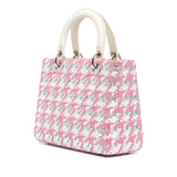 Dior Medium Lambskin And Tweed Lady Dior