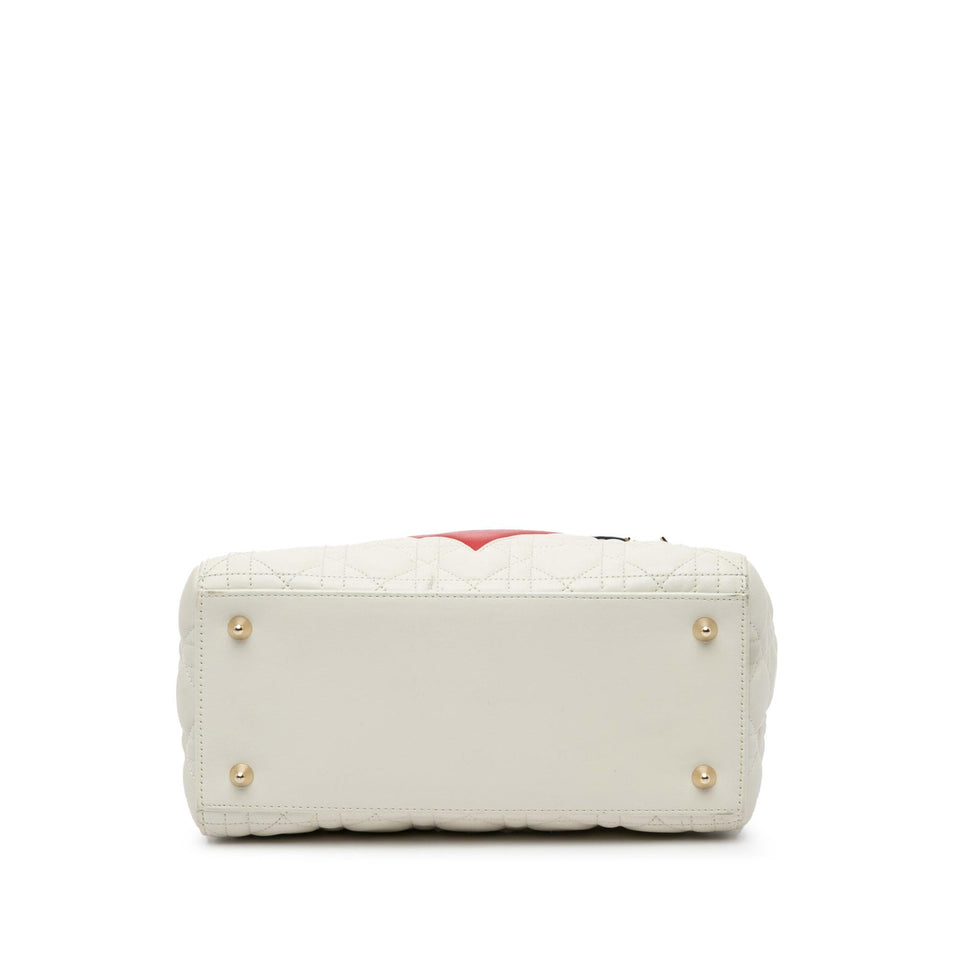 Dior Medium Lambskin Cannage Dioramour Chinese Valentines Lady Dior (SHG-3rVC8Z)
