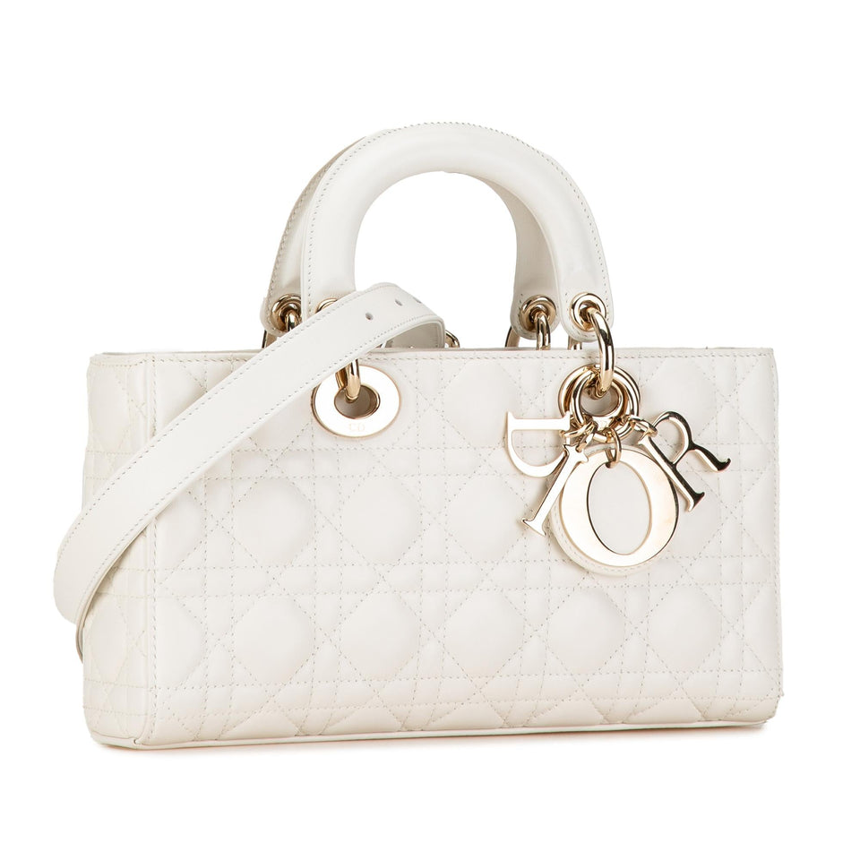 Dior Medium Lambskin Cannage Lady D-Joy (SHG-xbjwev)