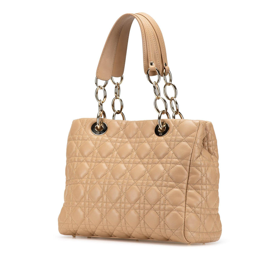 Dior Medium Lambskin Cannage Lady Dior Soft Shopping Tote
