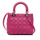 Dior Medium Lambskin Cannage Lady Dior