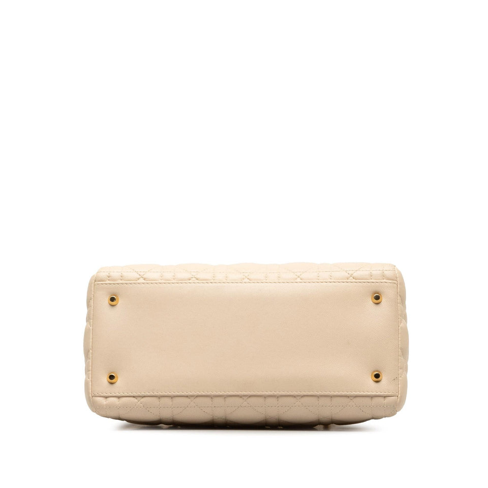 Dior Medium Lambskin Cannage Lady Dior (SHG-CyzxRl)
