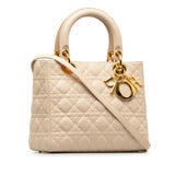 Dior Medium Lambskin Cannage Lady Dior (SHG-CyzxRl)