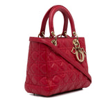 Dior Medium Lambskin Cannage Lady Dior (SHG-2Da655)