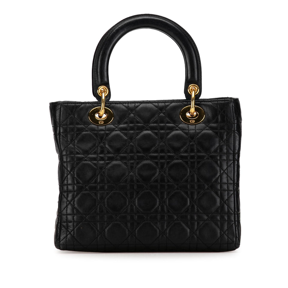 Dior Medium Lambskin Cannage Lady Dior (SHG-FDMEKC)