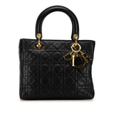 Dior Medium Lambskin Cannage Lady Dior (SHG-FDMEKC)