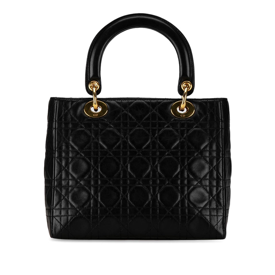Dior Medium Lambskin Cannage Lady Dior (SHG-4cOwrI)