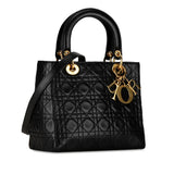 Dior Medium Lambskin Cannage Lady Dior (SHG-4cOwrI)