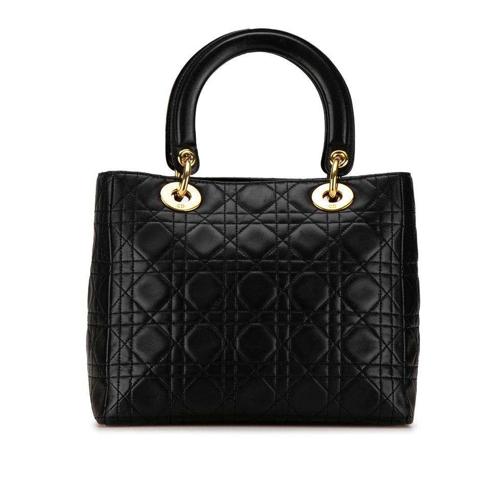 Dior Medium Lambskin Cannage Lady Dior (SHG-7yVsfc)