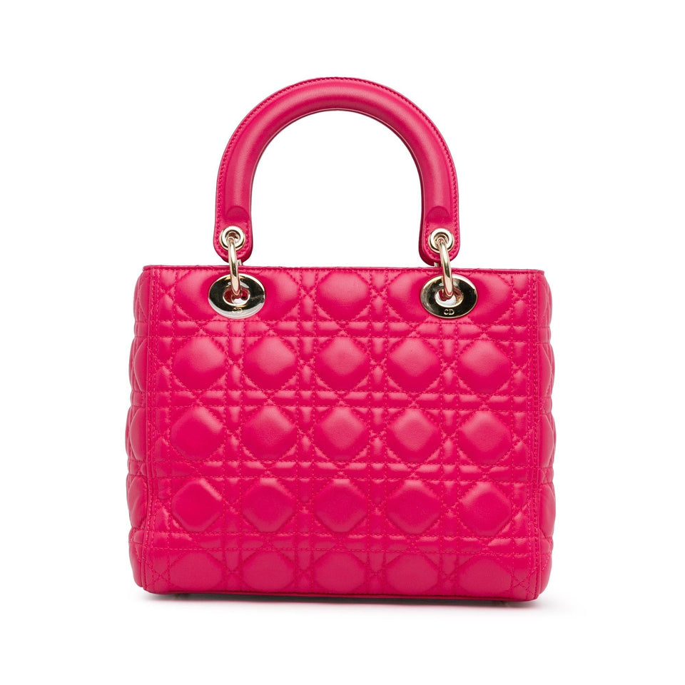 Dior Medium Lambskin Cannage Lady Dior (SHG-Qs5DUy)
