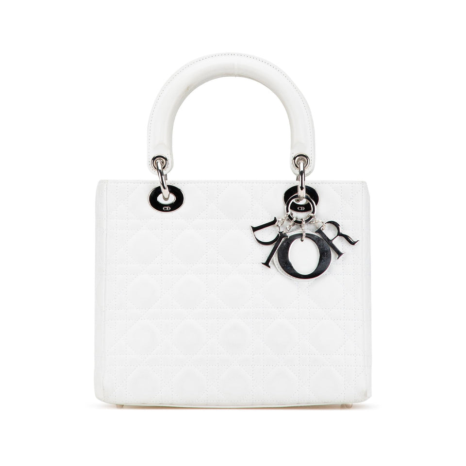 Dior Medium Lambskin Cannage Lady Dior