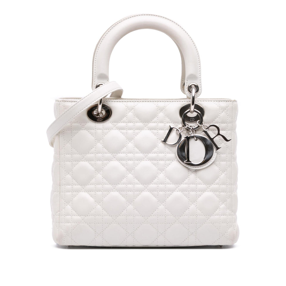 Dior Medium Lambskin Cannage Lady Dior