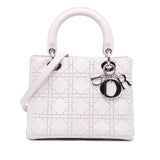 Dior Medium Lambskin Cannage Studded Lady Dior
