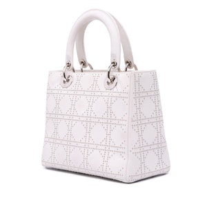 Dior Medium Lambskin Cannage Studded Lady Dior