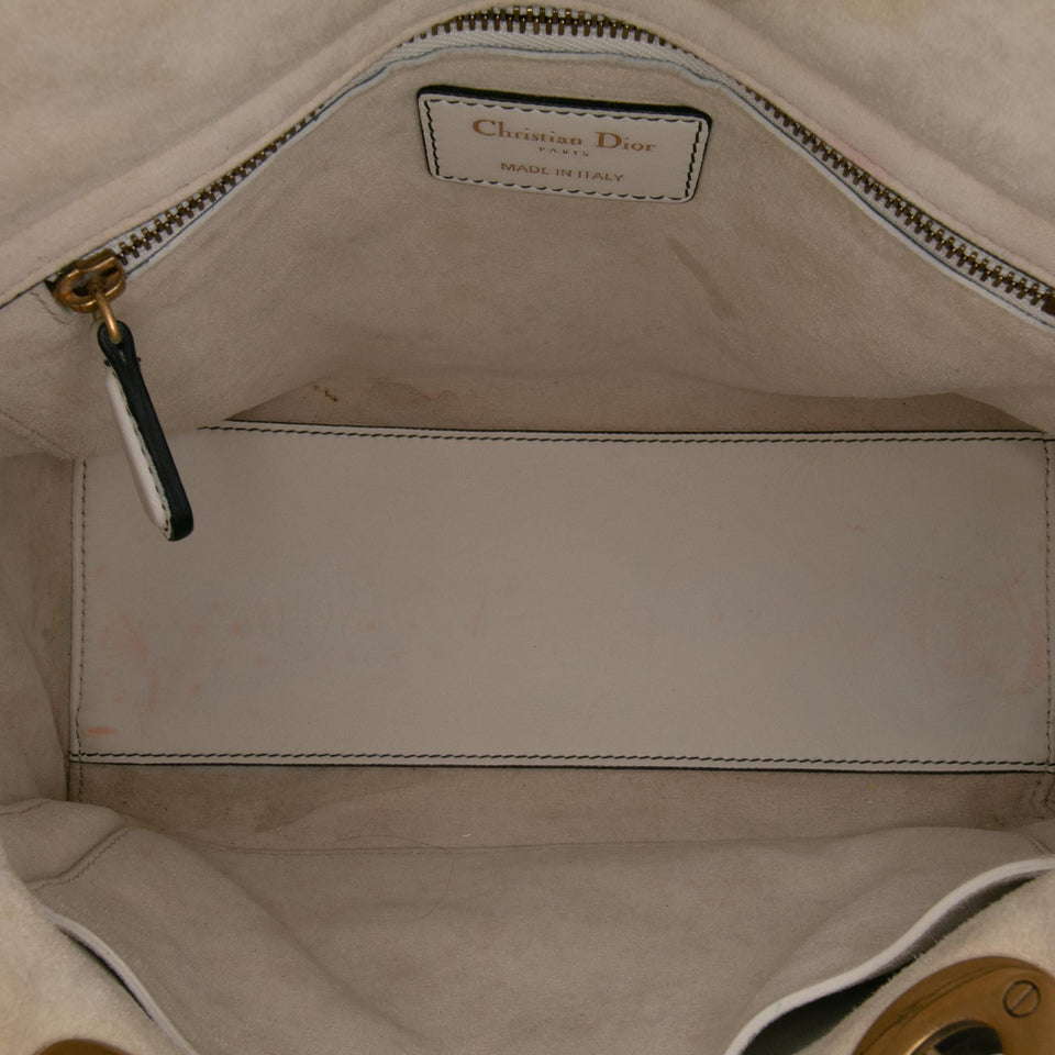 Dior Medium Lambskin Cannage Studded Supple Lady Dior