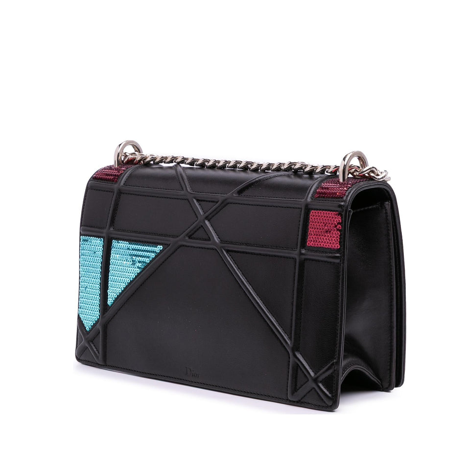 Dior Medium Lambskin Sequin Diorama Flap
