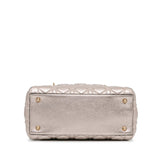 Dior Medium Metallic Calfskin Cannage Supple Lady Dior (SHG-fO005e)