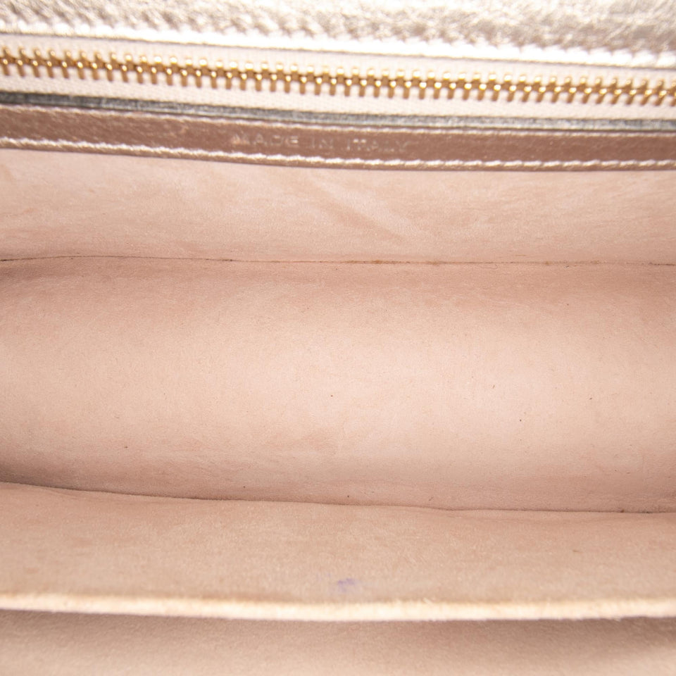 Dior Medium Metallic Grained Calfskin Diorama Flap