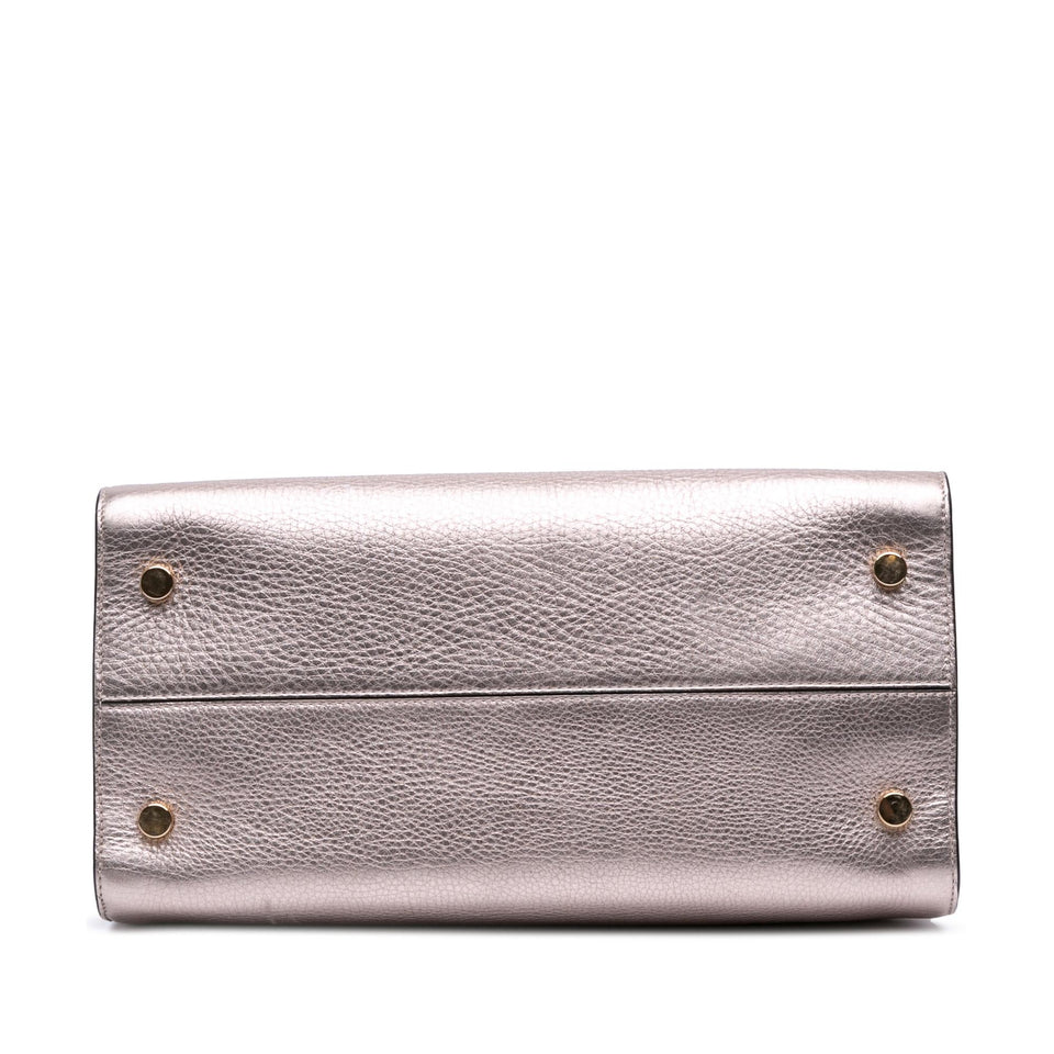 Dior Medium Metallic Grained Calfskin Diorever Satchel