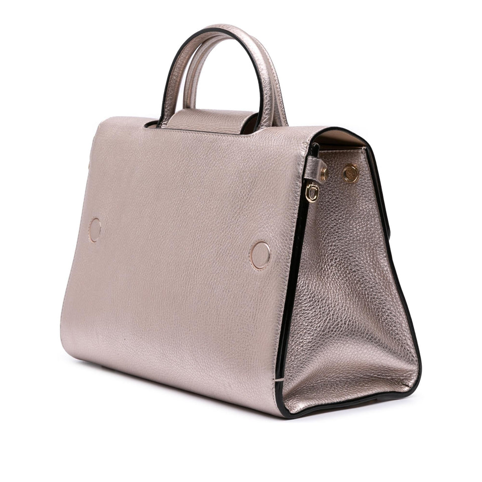 Dior Medium Metallic Grained Calfskin Diorever Satchel