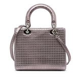 Dior Medium Metallic Microcannage Lady Dior (SHG-rFTqIT)
