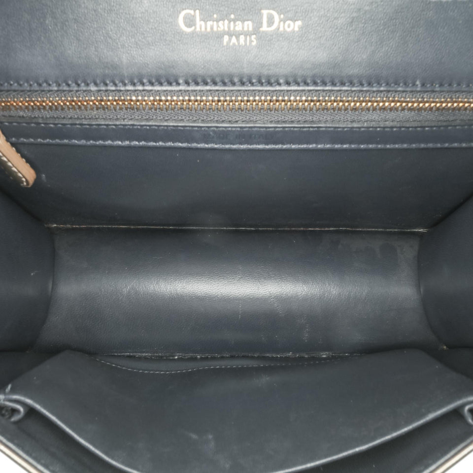 Dior Medium Metallic Patent Microcannage Diorama Flap