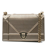 Dior Medium Metallic Patent Microcannage Diorama Flap