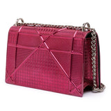 Dior Medium Metallic Patent Microcannage Diorama Flap