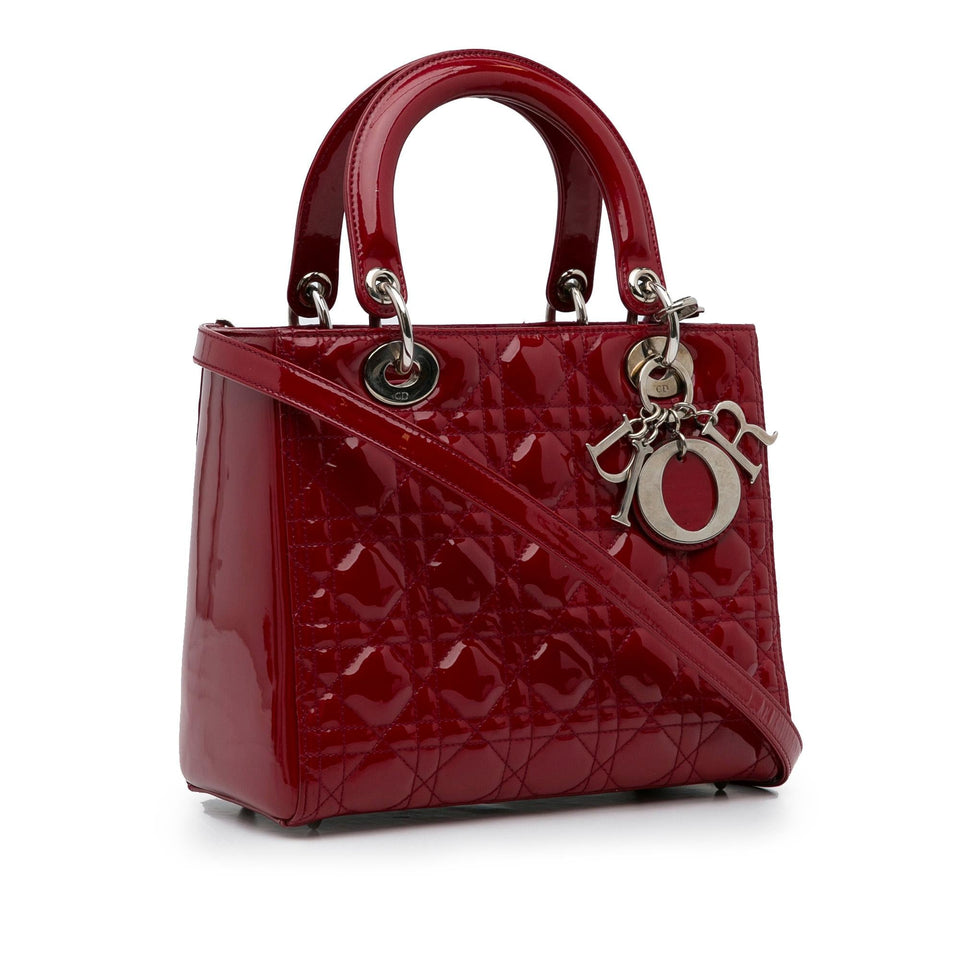 Dior Medium Patent Cannage Lady Dior (SHG-mFPZ0Z)