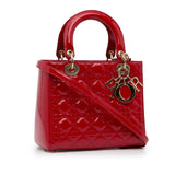 Dior Medium Patent Cannage Lady Dior (SHG-isb2sh)