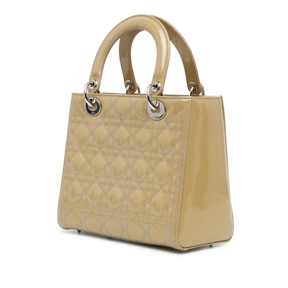 Dior Medium Patent Cannage Lady Dior