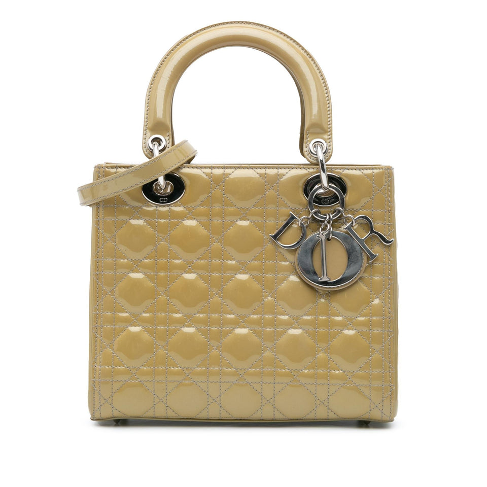 Dior Medium Patent Cannage Lady Dior