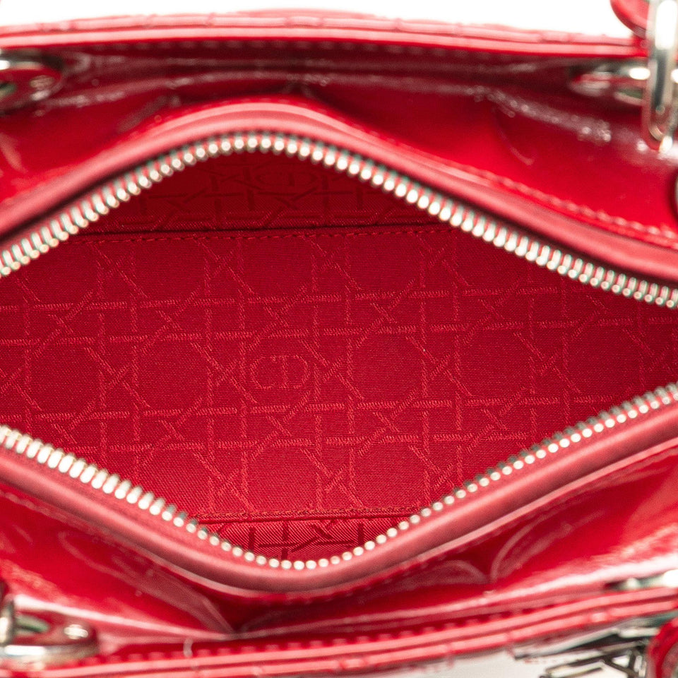 Dior Medium Patent Cannage Lady Dior