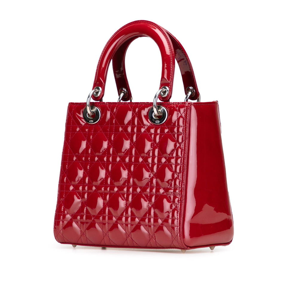 Dior Medium Patent Cannage Lady Dior