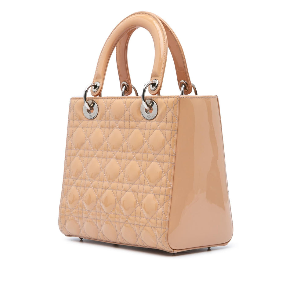 Dior Medium Patent Cannage Lady Dior