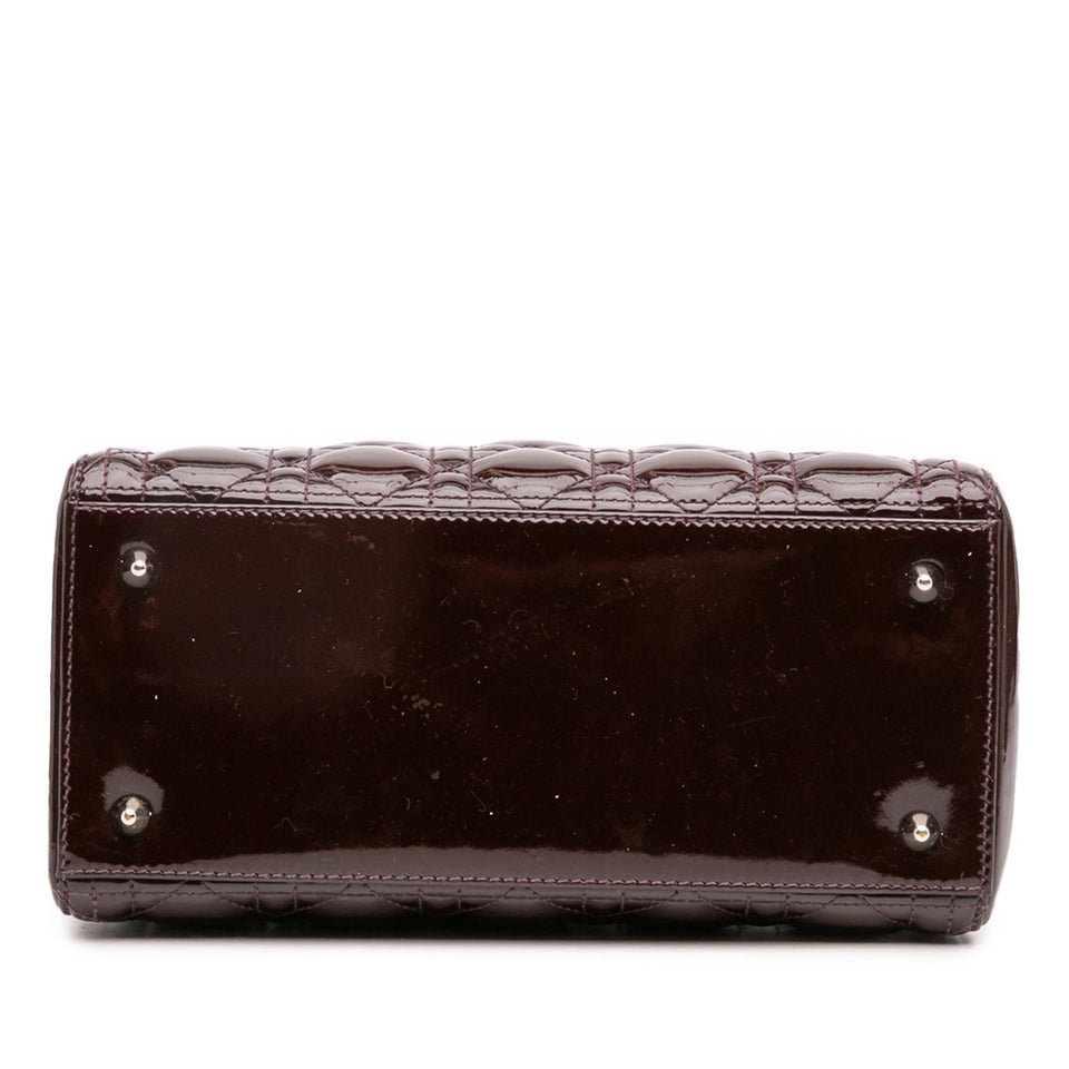 Dior Medium Patent Cannage Lady Dior