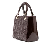 Dior Medium Patent Cannage Lady Dior