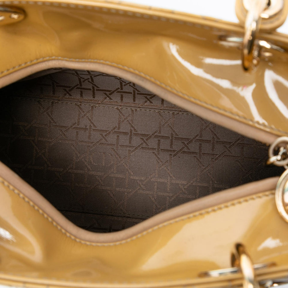 Dior Medium Patent Cannage Lady Dior