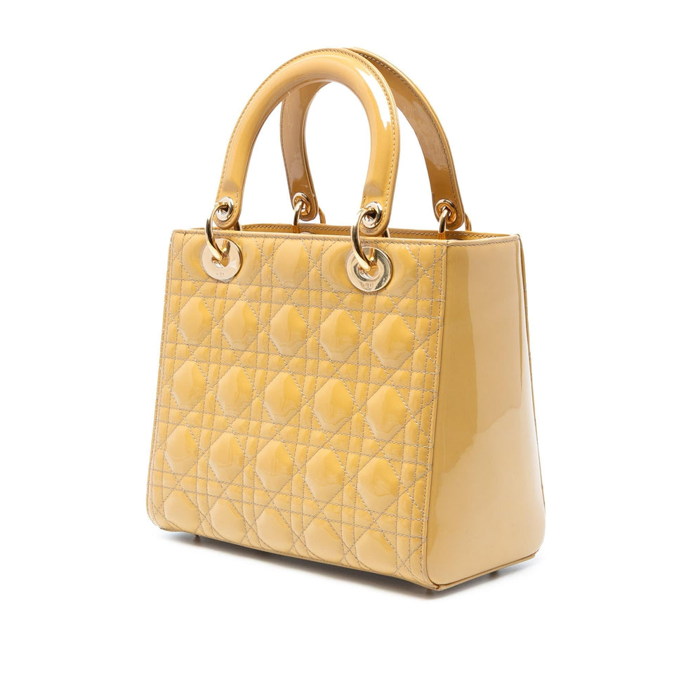 Dior Medium Patent Cannage Lady Dior