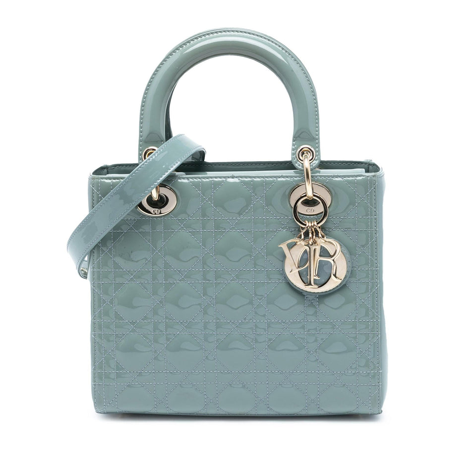Dior Medium Patent Cannage Lady Dior