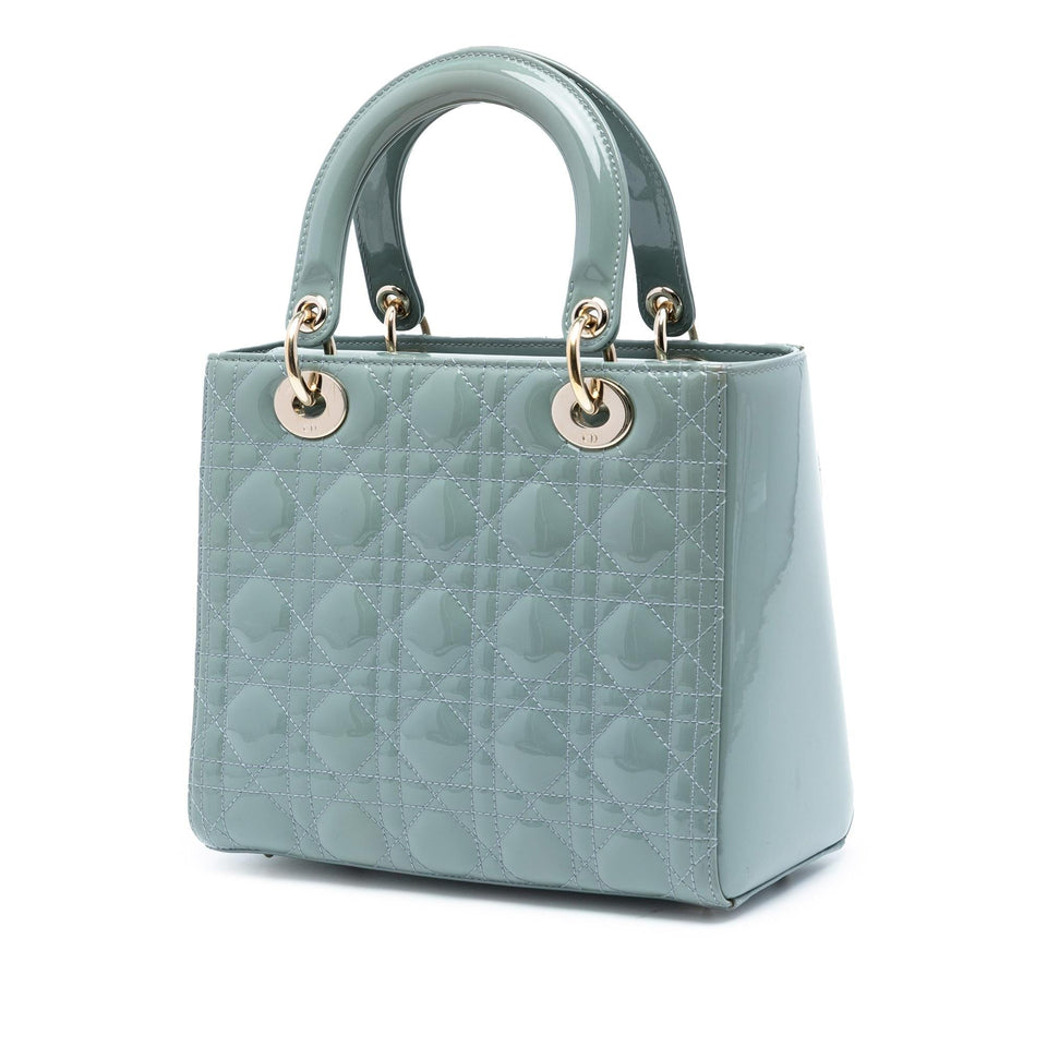 Dior Medium Patent Cannage Lady Dior