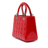 Dior Medium Patent Cannage Whipstitch Lady Dior