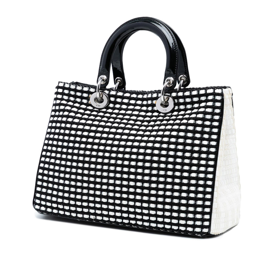 Dior Medium Patent and Tweed Diorissimo Satchel
