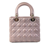 Dior Medium Pearlescent Lambskin Cannage Lady Dior