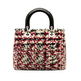 Dior Medium Tweed Cannage Lady Dior (SHG-5klf6u)