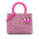 Dior Medium Tweed Cannage Lady Dior (SHG-zlf2rU)
